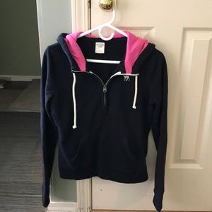 Black and pink hooded swears